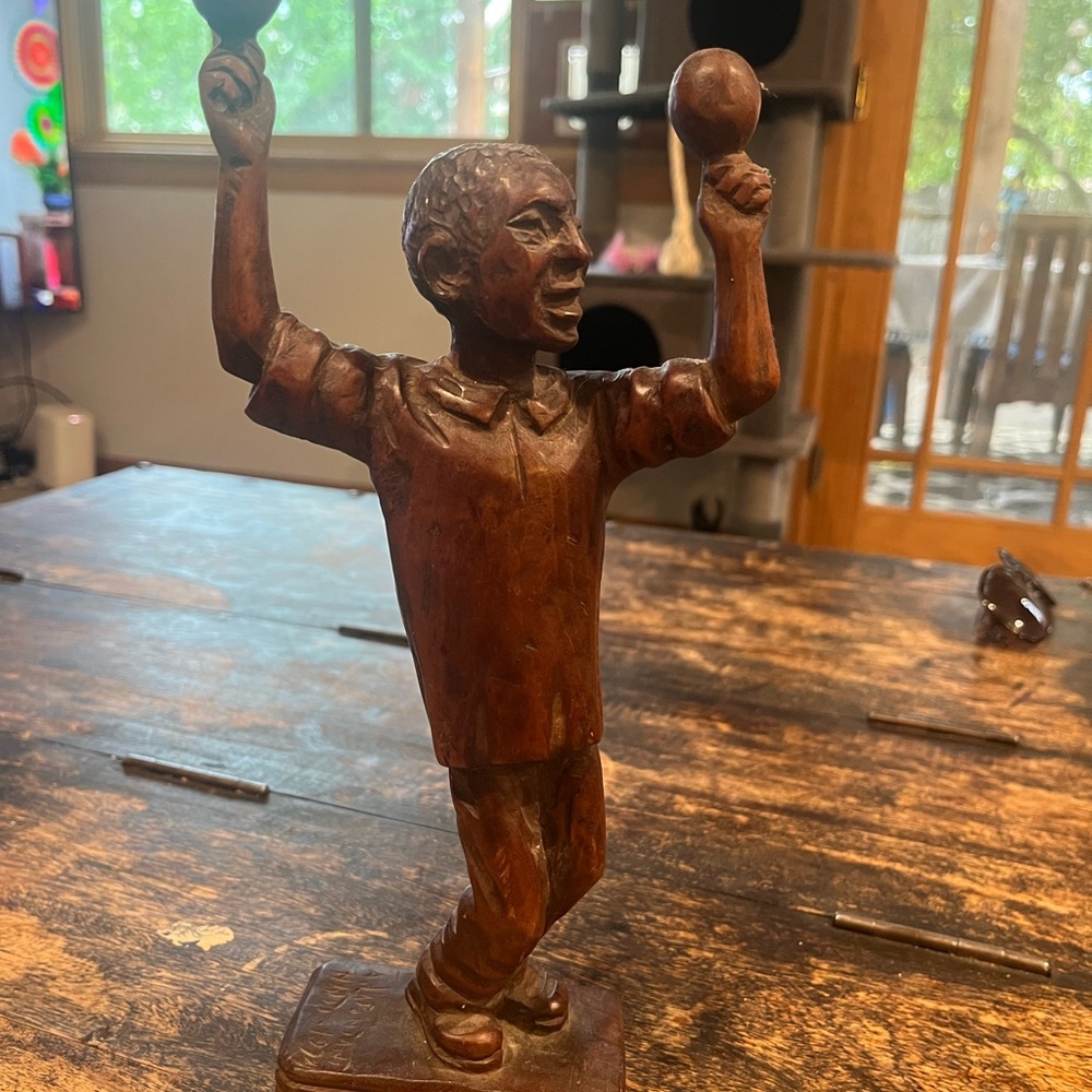 Andre Lafontant Haitian Sculptor Maracas Player Man